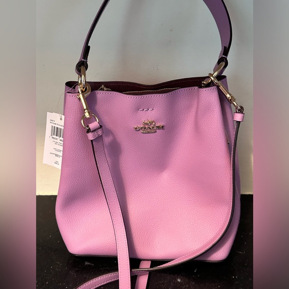 Coach Handbags - Coach Leather Mollie Bucket Bag with Crossbody Strap NWT